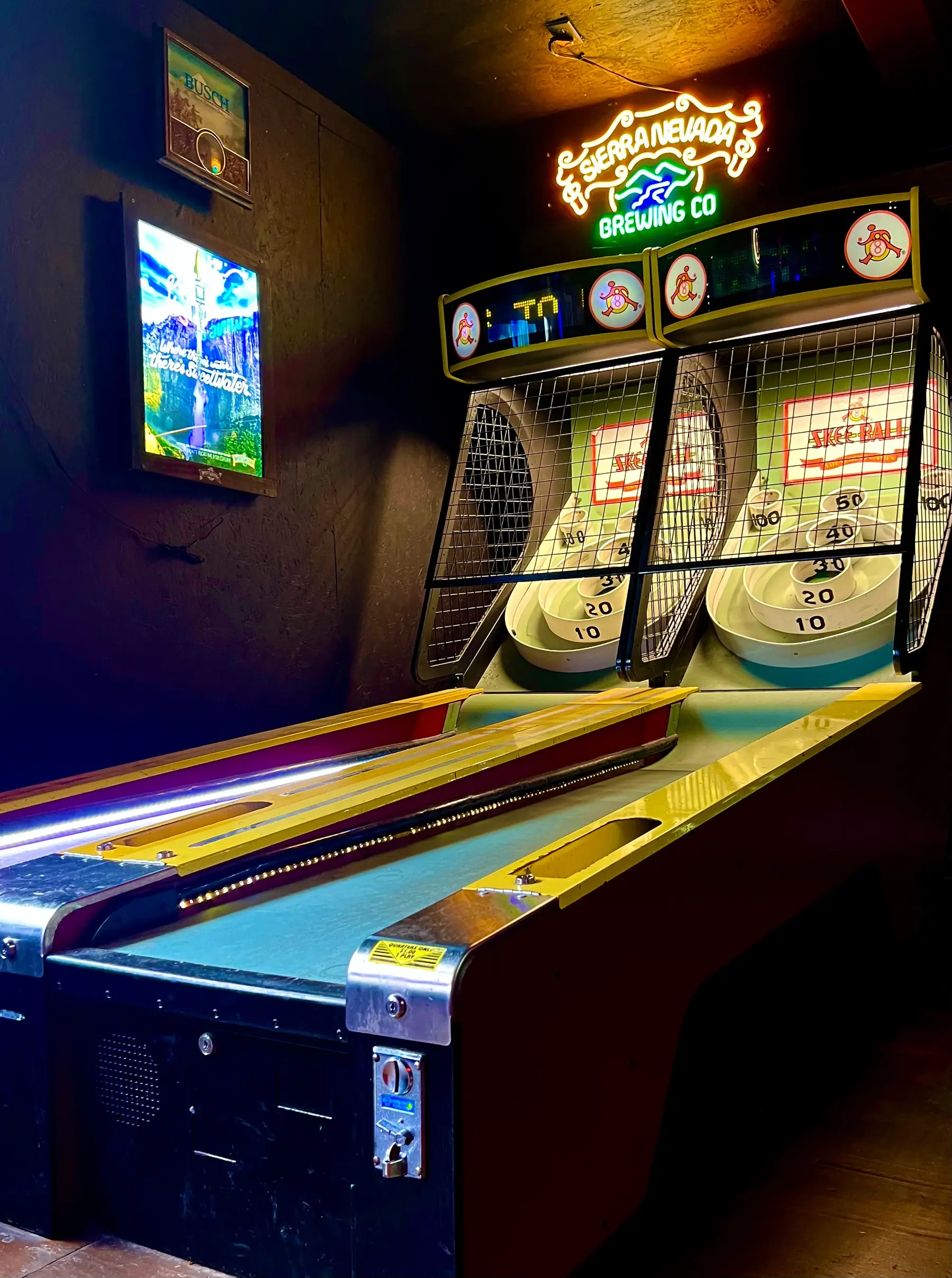Skee ball at he Seven Mile Post Pub Wilmington, NC