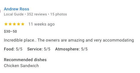 Testimonial by Andrew