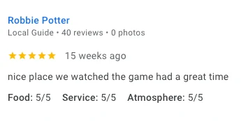 Testimonial by Robbie