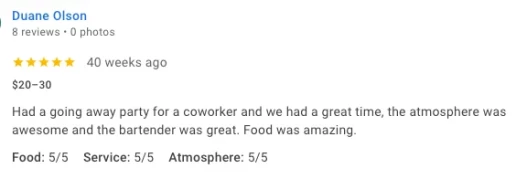 Testimonial by Duane